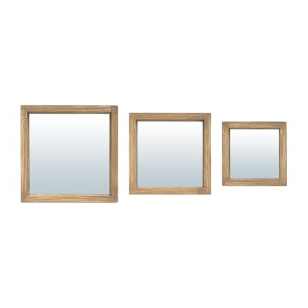 Qwerty mirrors "Riccion", wall -mounted, 3 pcs, color wood