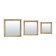 Qwerty mirrors "Riccion", wall -mounted, 3 pcs, color wood