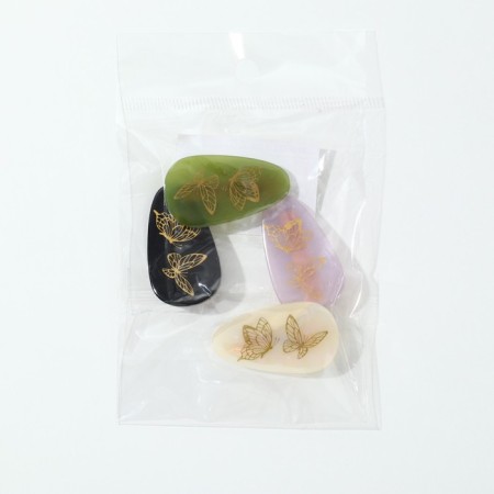 Hair clip acrylic halting "tenderness", mix, 4 x 2 cm-4