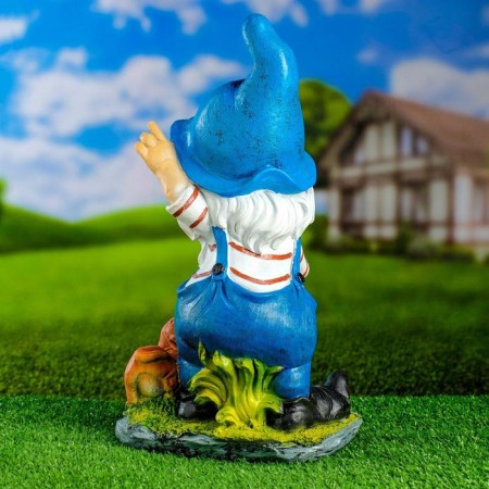 Garden figure "Dwarf with a puppy" 22x38cm-2
