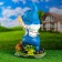 Garden figure "Dwarf with a puppy" 22x38cm