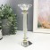 Glass of glass for 1 candle "Column with beads" 23.5x6.5x6.5 cm