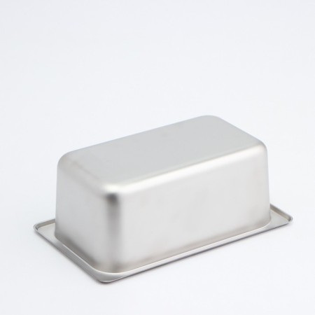Gastrootiness 1/4 of stainless steel, 100 mm, 26.5 × 16.2 × 10 cm, thickness 0.8 mm-1