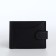 Men's purse on the button, a department for cards, coins, black color