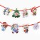 Garland on the tape make the 3D elements "New Year's characters", length 200 cm