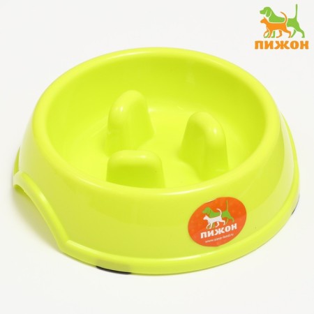 MISK Plastic slow feeding18 x 18.5 x 5.5 cm, green