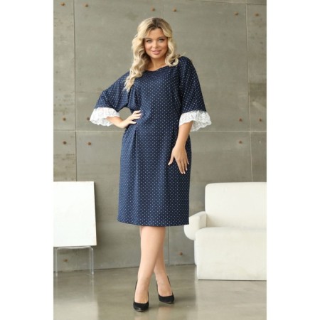 Women's dress, size 52, blue color-6