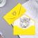 Money envelope "Happy Birthday!" cutting down, software touch, embossing, yellow background, leopard