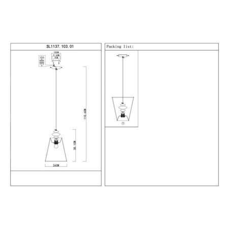 Suspension EVOLUCE. SL1137.103.01. Rionfo. 1x40 W, E27, 26x26 cm, Nickel color-8