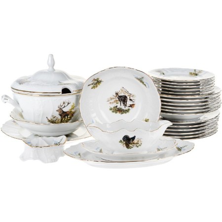 Dining Service 6/25 BERNADOTTE, Decor "Hunting Stories", 25 items