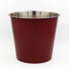 A coloring bucket of stainless steel Color, 8 liters, 27.5 × 24 cm, burgundy color