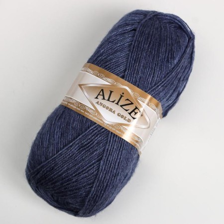 Yarn "Angora Gold" 20%wool, 80%acrylic 550m/100g (203 - jeans Melange)-1