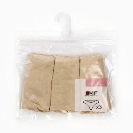 Set of female panties of Brazilian (3pcs), fried almonds, size 48 (l)-8