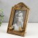 Photo frame Polystone 10x15 cm "Heraldic lily" Golden Patina 23x16 cm