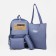 Set of backpacks on lightning from textiles, chopper, bag, pencil case, blue color