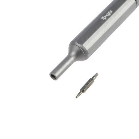 A screwdriver with bats for accurate work of the tundra, two -sided bats 13 pcs. 26 in 1-5