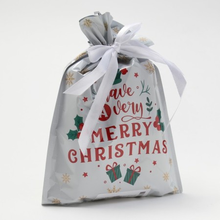 Gift towel Economy and I "Happy Christmas" 30x60 cm, col. Red, 100% HL, 340-4