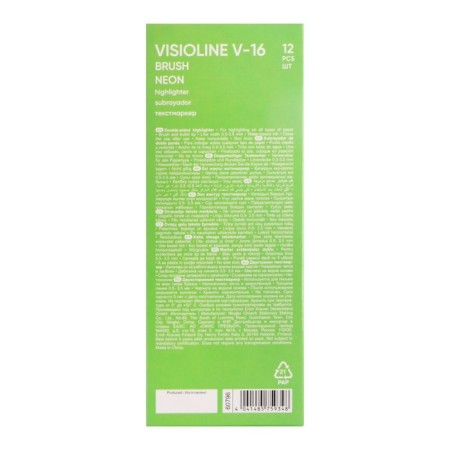 Textbook marker 0.5-3.5 mm Erichkrause Visioline V-16 Brush Neon, bilateral, pink neon, water-based ink-6