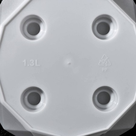 Pot for flowers with the pallet laurel, 1.3 l, d = 14.5 cm, h = 12.5 cm, white color-4