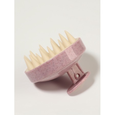 Brush d/washing and massage of the head silicon/plastic 7.5*7.5*6.5 cm roses package QF-1