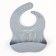 Set for feeding: bib, plate on a suction cup, spoon, m & b, gray
