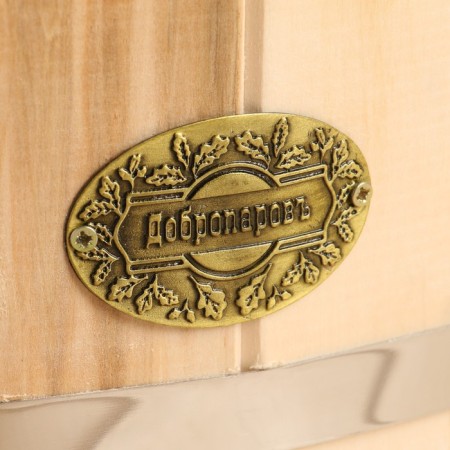 A gang made of linden is round, 5l, stainless insert, "Dobroparov"-4