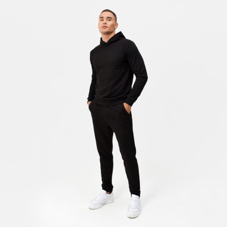 Sports suit men's (hoodies, trousers) minku, black color, size 50