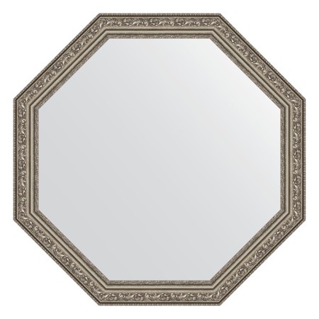 Mirror in the baguette frame, vignette aged silver 56 mm, 65x65 cm