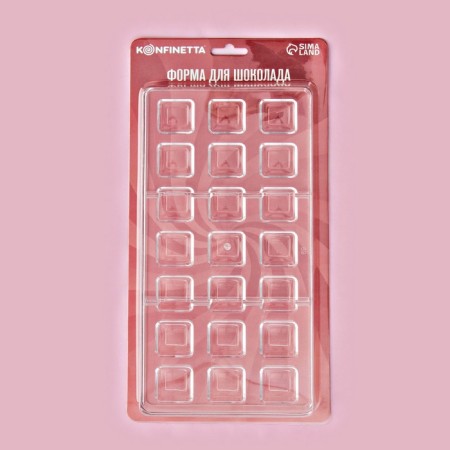 Konfinetta chocolate form “Toffi. Square ”, 27.5 × 13.5 × 2.5 cm, 21 cells (2.5 × 1.5 cm)-5