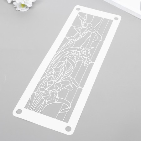 Stencil of stencil "Flower" 11x32 cm-2