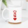 A set of mugs for two, sublimation "King and Queen", 2 circles, 320 ml