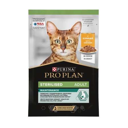Wet Pro Plan food for sterilized cats, chicken in sauce, spider, 85 g