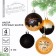 New Year's Christmas tree balls, for the New Year, plastic, d = 6, 4 pcs., Black gold color
