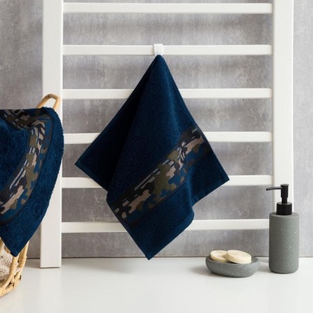 Tainted tange Love Life "Militari" 30*60 cm, col. blue, 100% cotton, 360 g/m2