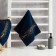 Tainted tange Love Life "Militari" 30*60 cm, col. blue, 100% cotton, 360 g/m2