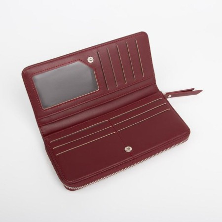 Women's wallet with lightning, burgundy color-2