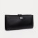 Male purse on a button, for bills, for cards, for coins, black color