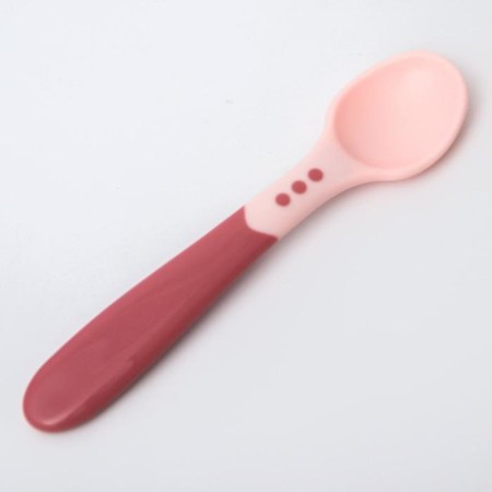 Set for feeding: a bowl on the suction cup, with a lid + spoon, pink color, 400 ml.-3