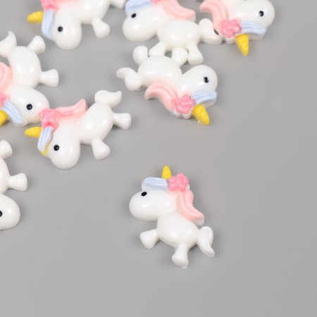 Decor for creativity plastic "Unicorn" set of 8 pcs 2.5x2x0.8 cm