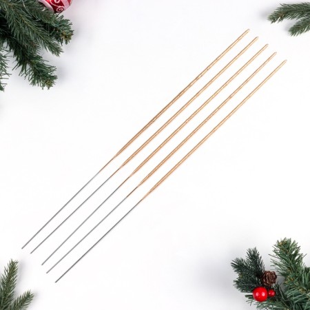 Bengal lights "salute", 50 cm, 5 pcs, gold, 120 seconds-2