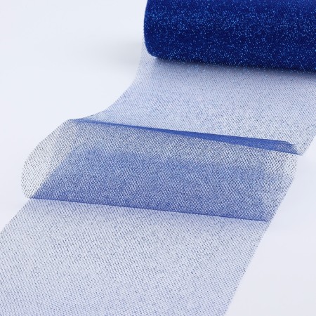 Fatin with glitter, 15 cm, 11 ± 1 g/sq.m, 9 ± 0.5 m, blue color No. 09-1