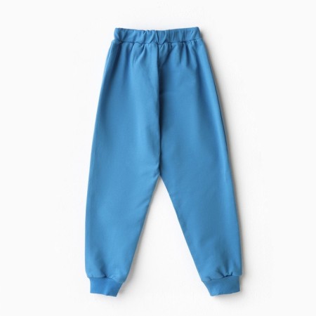 Baby trousers, blue color/diamonds, height 134-140 cm-3