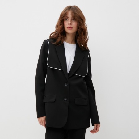 Women's jacket with Minaku scrap: Casual Collection Black Color, Rr. 42-4