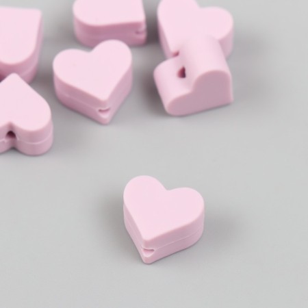 Busina silicone "heart" lilac d = 1.4 cm