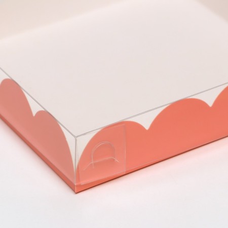 Box for cookies, pink, 15 x 15 x 3 cm-1