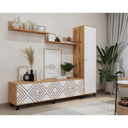 HYGGE regiment, 920x220x200, oak/white-1