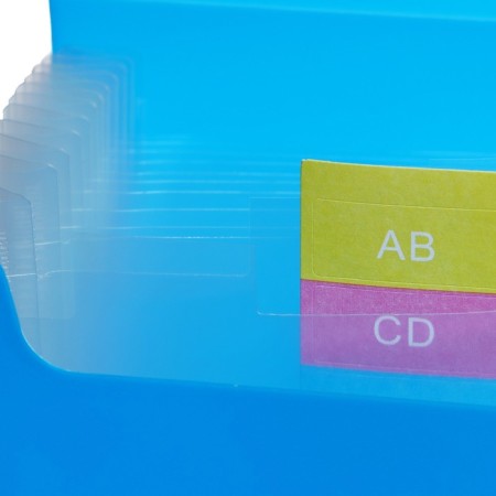 A4 elastic band, 12 departments, blue-4