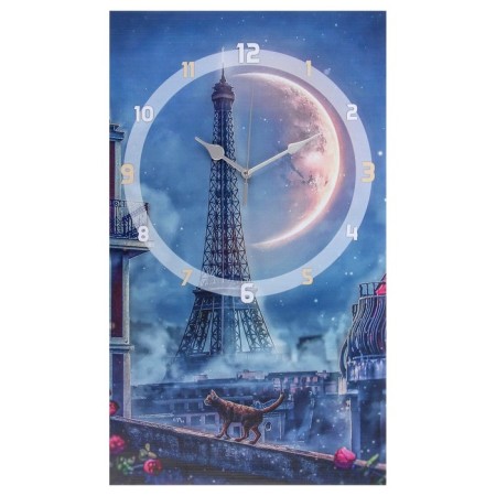 Carty clock, interior "Paris", 35 x 60 cm, on canvas, silent-1