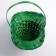Wicker basket, bamboo, green, (hat), big