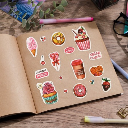 Paper stickers "Love Sweet", 14 × 21 cm-2
